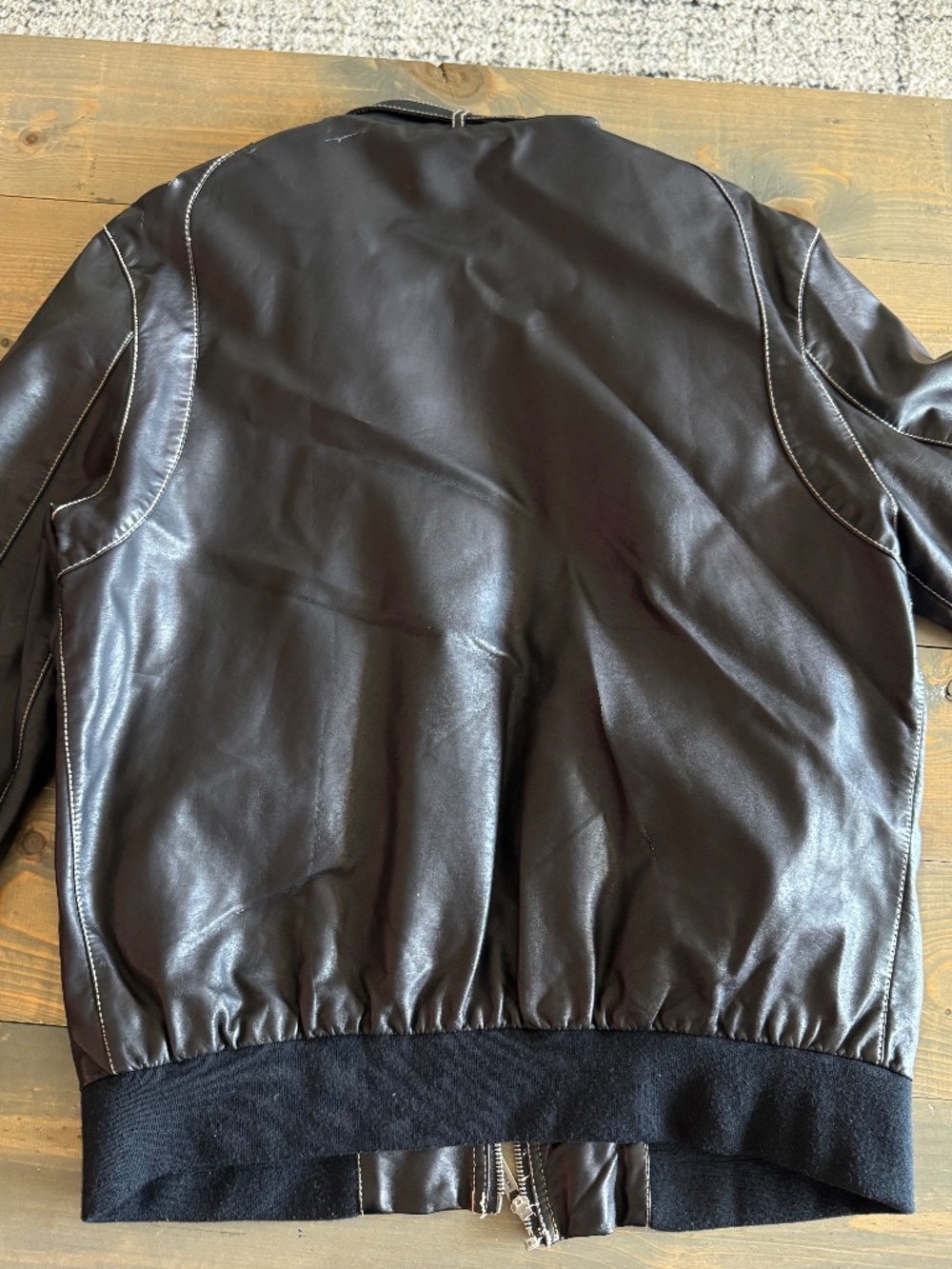 Members Only Iconic Racer Faux Leather Jacket Black Men’s L - Picture 9 of 15